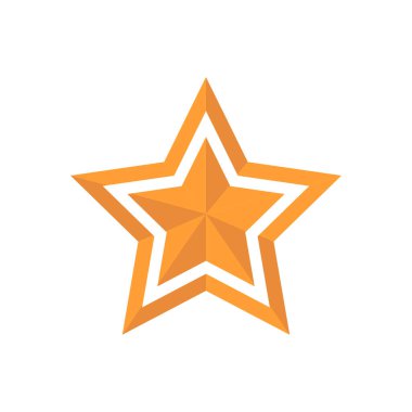 Soyut yıldız simgesi vektör illüstrasyonu