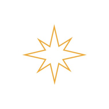 Soyut yıldız simgesi vektör illüstrasyonu