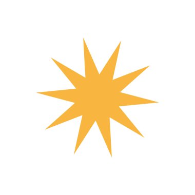 Soyut yıldız simgesi vektör illüstrasyonu