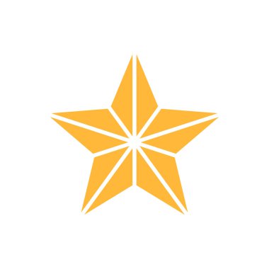 Soyut yıldız simgesi vektör illüstrasyonu