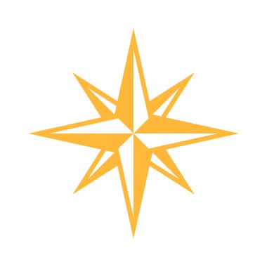 Soyut yıldız simgesi vektör illüstrasyonu