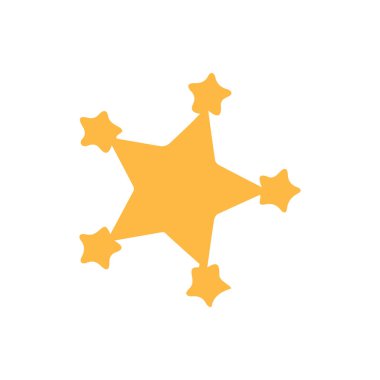 Soyut yıldız simgesi vektör illüstrasyonu