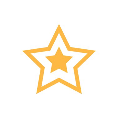 Soyut yıldız simgesi vektör illüstrasyonu