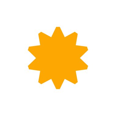 Soyut yıldız simgesi vektör illüstrasyonu