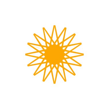 Soyut yıldız simgesi vektör illüstrasyonu