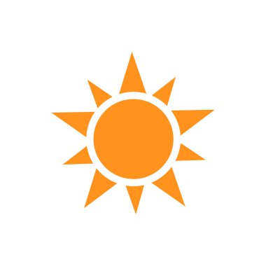 Güneş simgesi, vektör illüstrasyonu