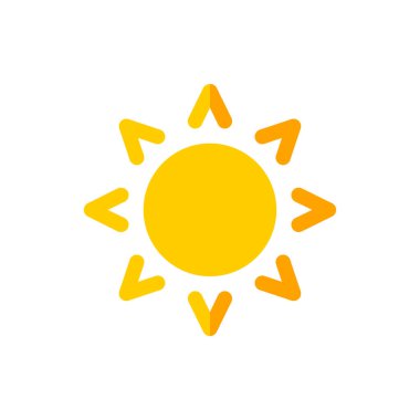 güneş simgesi. Düz tasarım 