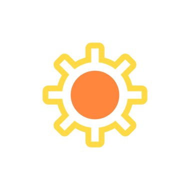 Güneş simgesi, vektör illüstrasyonu