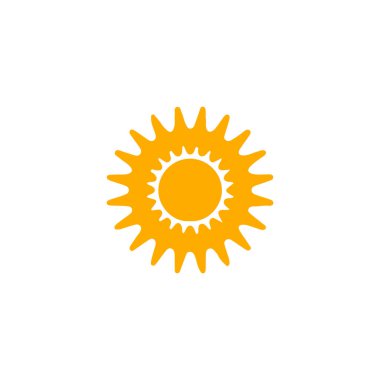 güneş simgesi. Düz tasarım 