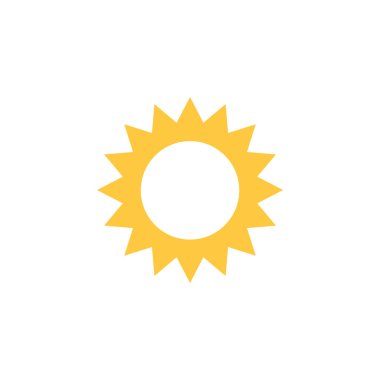 güneş simgesi. Düz tasarım 