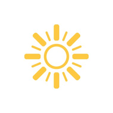 Güneş simgesi, vektör illüstrasyonu