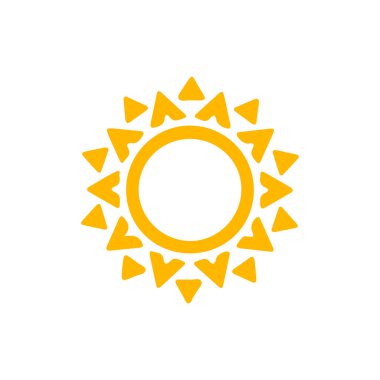 güneş simgesi. Düz tasarım 