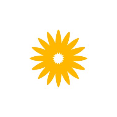 güneş simgesi. Düz tasarım 