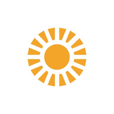 güneş simgesi. Düz tasarım 