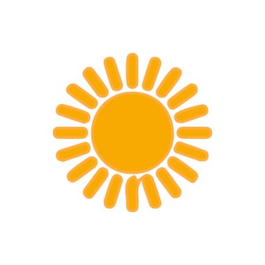 güneş simgesi. Düz tasarım 