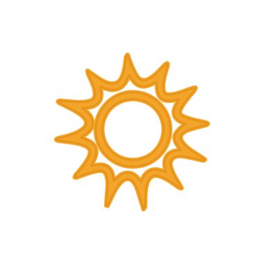 güneş simgesi. Düz tasarım 