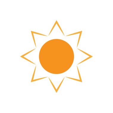 Güneş simgesi, vektör illüstrasyonu