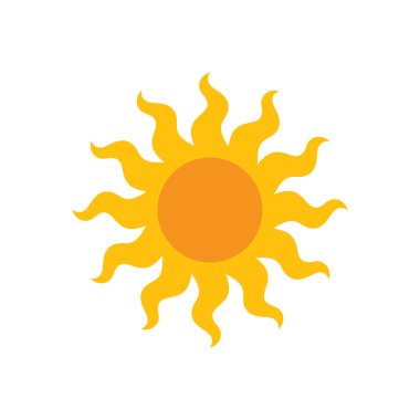 Güneş simgesi, vektör illüstrasyonu