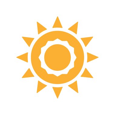 Güneş simgesi, vektör illüstrasyonu