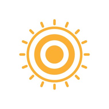 güneş simgesi. Düz tasarım 