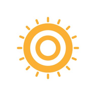 Güneş simgesi, vektör illüstrasyonu