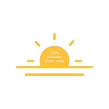 Güneş simgesi, vektör illüstrasyonu