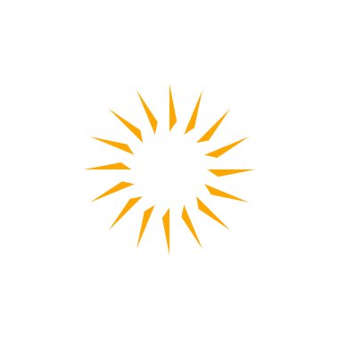 Güneş simgesi, vektör illüstrasyonu