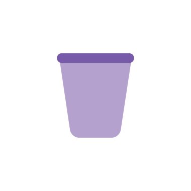trash bin flat icon illustration, recycle symbol