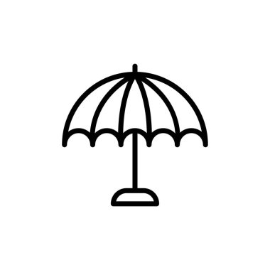 Şemsiyenin vektör illüstrasyon simgesi 