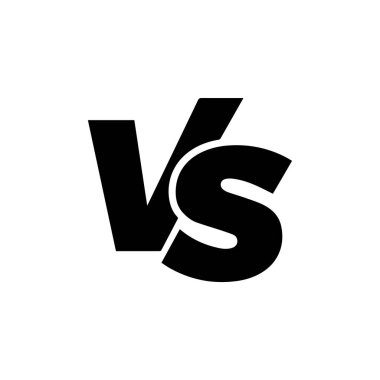 versus simple icon, vector illustration