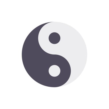 yin yang symbol of harmony and balance. illustration isolated on white background