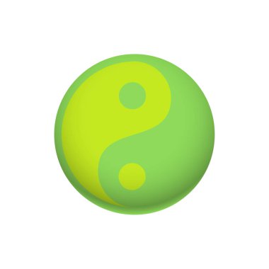 yin yang, amulet talisman, vector illustration 