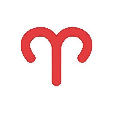 zodiac aries symbol icon illustration 