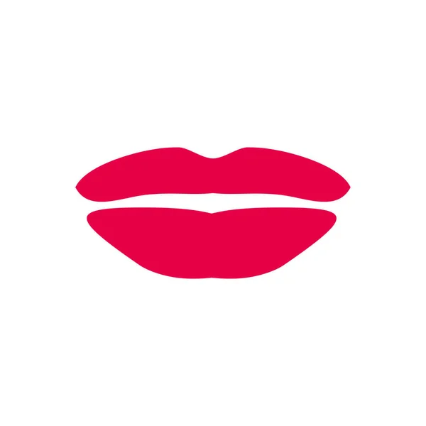 Red Lips Simple Icon Vector Illustration - Stok Vektor