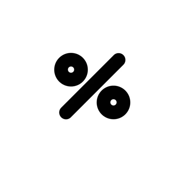 Percent Vector Icon Illustration White Background — Stockvektor