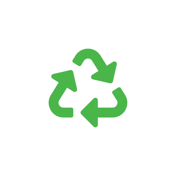 Icono Símbolo Reciclaje Verde Ilustración Vectorial — Archivo Imágenes Vectoriales