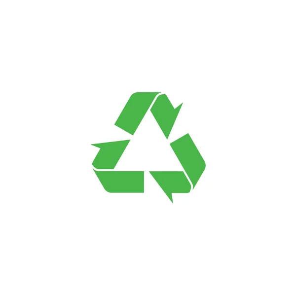 Icono Símbolo Reciclaje Verde Ilustración Vectorial — Vector de stock