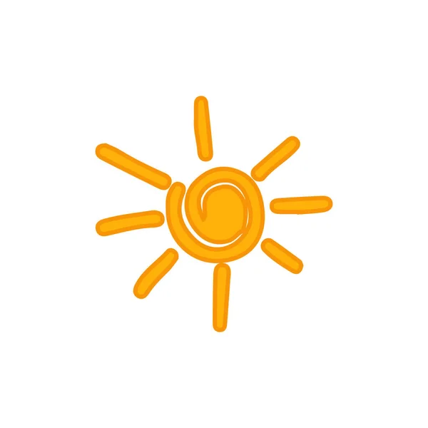 Ikona Słońca Płaska Konstrukcja — Wektor stockowy
