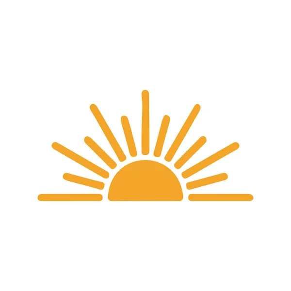 Güneş simgesi, vektör illüstrasyonu