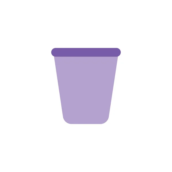 Trash Bin Flat Icon Illustration Recycle Symbol — стоковый вектор