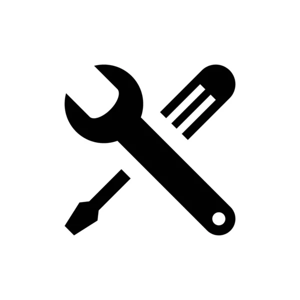 Schraubenschlüssel Symbol Vektor Illustration Hintergrund — Stockvektor