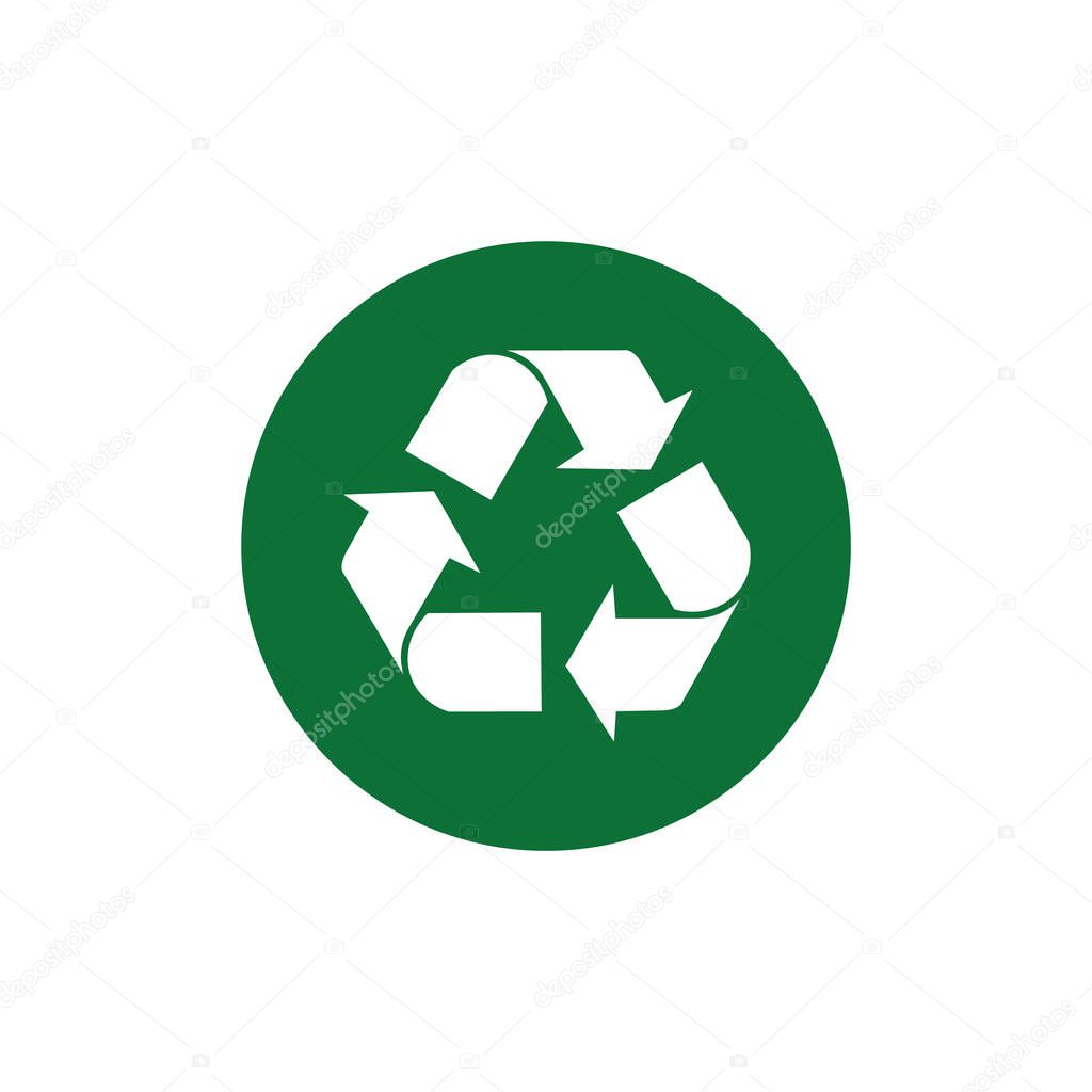 recycle trash symbol icon, vector illustration 