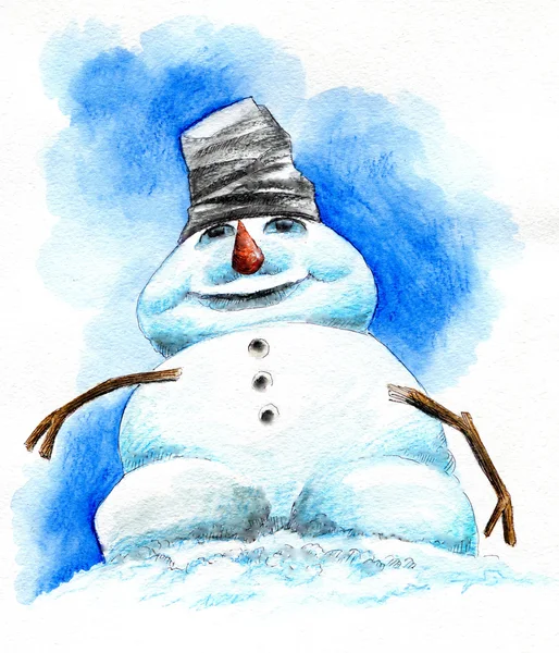 Festive snow man. — Stock Photo, Image