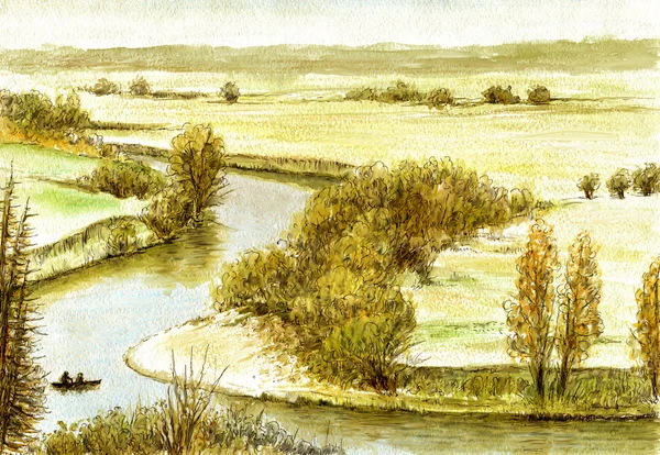 Φθινόπωρο στον ποταμό. — Φωτογραφία Αρχείου
