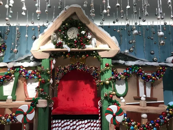 Año Nuevo Decoración Navidad Por Noche Invierno — Foto de Stock