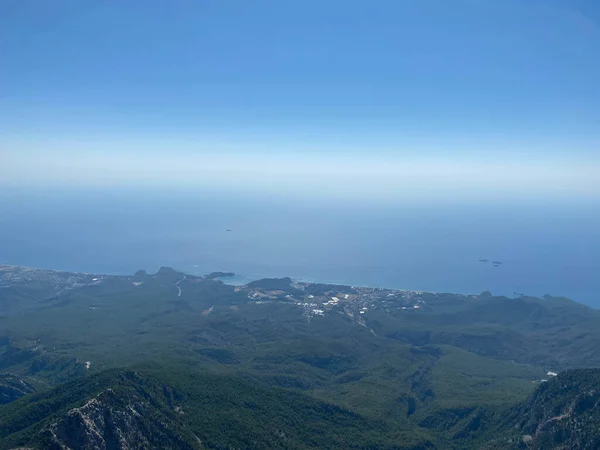 Vista Das Montanhas Partir Costa Mar — Fotografia de Stock