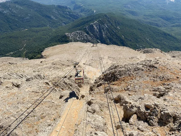 Antalya Turkey Top View Tunektepe Cable Car Sunny Summer Day — стокове фото