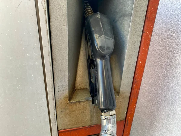 Distribuidor Gasolina Diesel Gasolinera Boquillas Bomba Gas Primer Plano Gasolinera — Foto de Stock