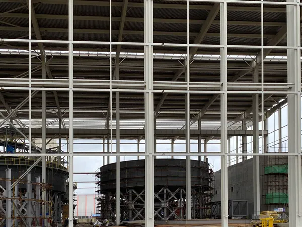 Equipment Production Asphalt Cement Concrete Concrete Plant High Tower Asphalt — Stock Photo, Image