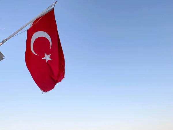 Große Flagge Der Republik Türkei Himmel — Stockfoto
